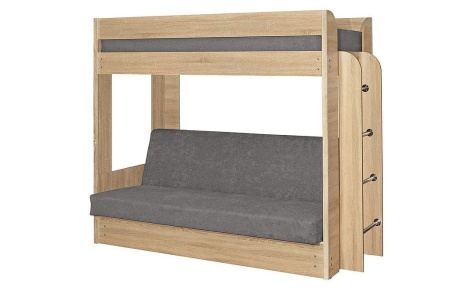 Диван-Кровать Двухъярусная Станислав с Матрасом/Разные Цвета Ш-2090 х  Г-860- х 1730 мм