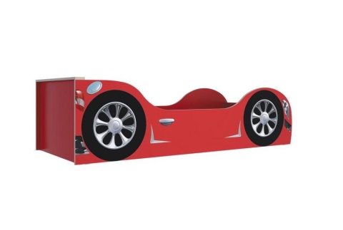 Детская Кровать-Машинка 4 WD (Д-2018 х В-556 х Г-864мм)/Красный или Синий