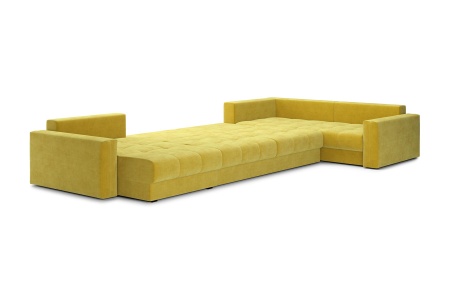 Диван п-образный тик-так Монарх горчичный