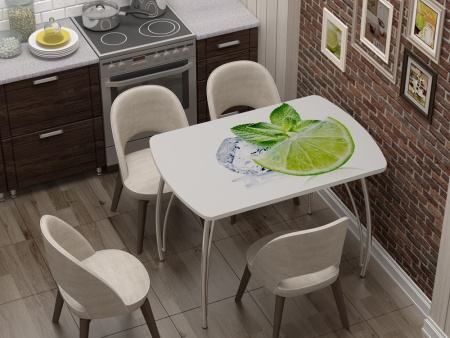 Стол Обеденный Бочонок Фотопечать (Ш-1100 х Г-700 х В-760 мм)/Разные Цвета