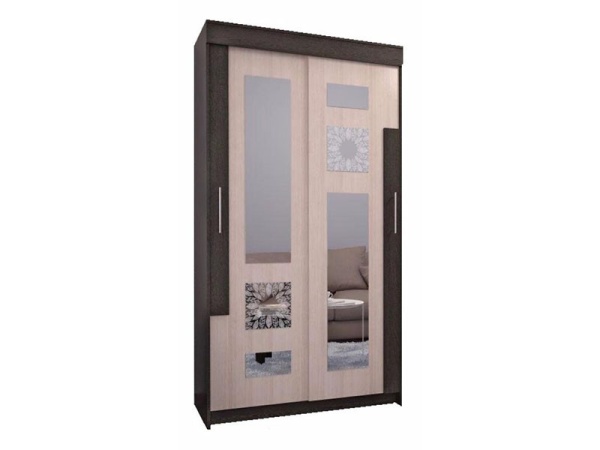 Шкаф-Купе Фиджи Лайт Венге/Белфорт (Ш-1100 х В-2100 х Г-540 мм)