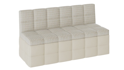 Скамья Прямая «Домино» (Кожзам светлый/ткань светлая)