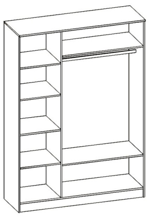 Шкаф 3-х Створчатый Каролина-7 МДФ/Разные Цвета (1,5х2,12х0,55)